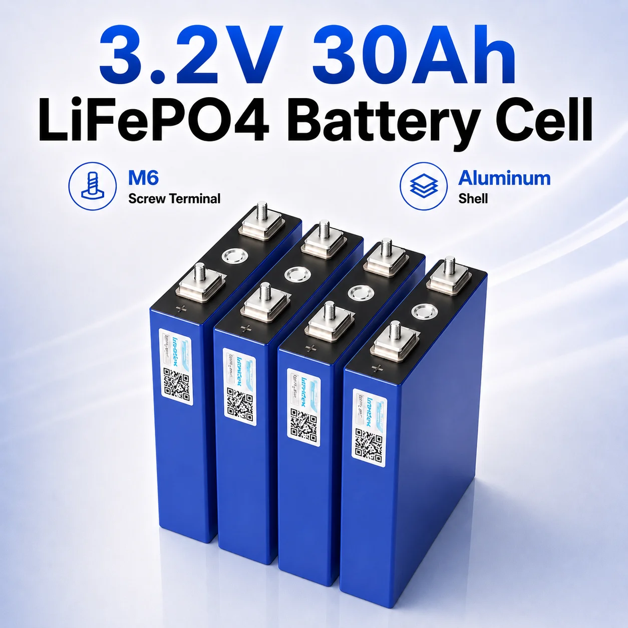 Grade A 3.2V 30Ah LiFePO4 Battery Lithium Iron Phosphate for 12v 24v 48V 60v Travel Solar Campers Golf Cart Yacht