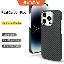 For Magsafe Magnetic Carbon Fiber Case For iPhone 15 Pro Max Cover 1500D Ultra Thin Aramid Fiber Cases for iPhone 15 15 Pro