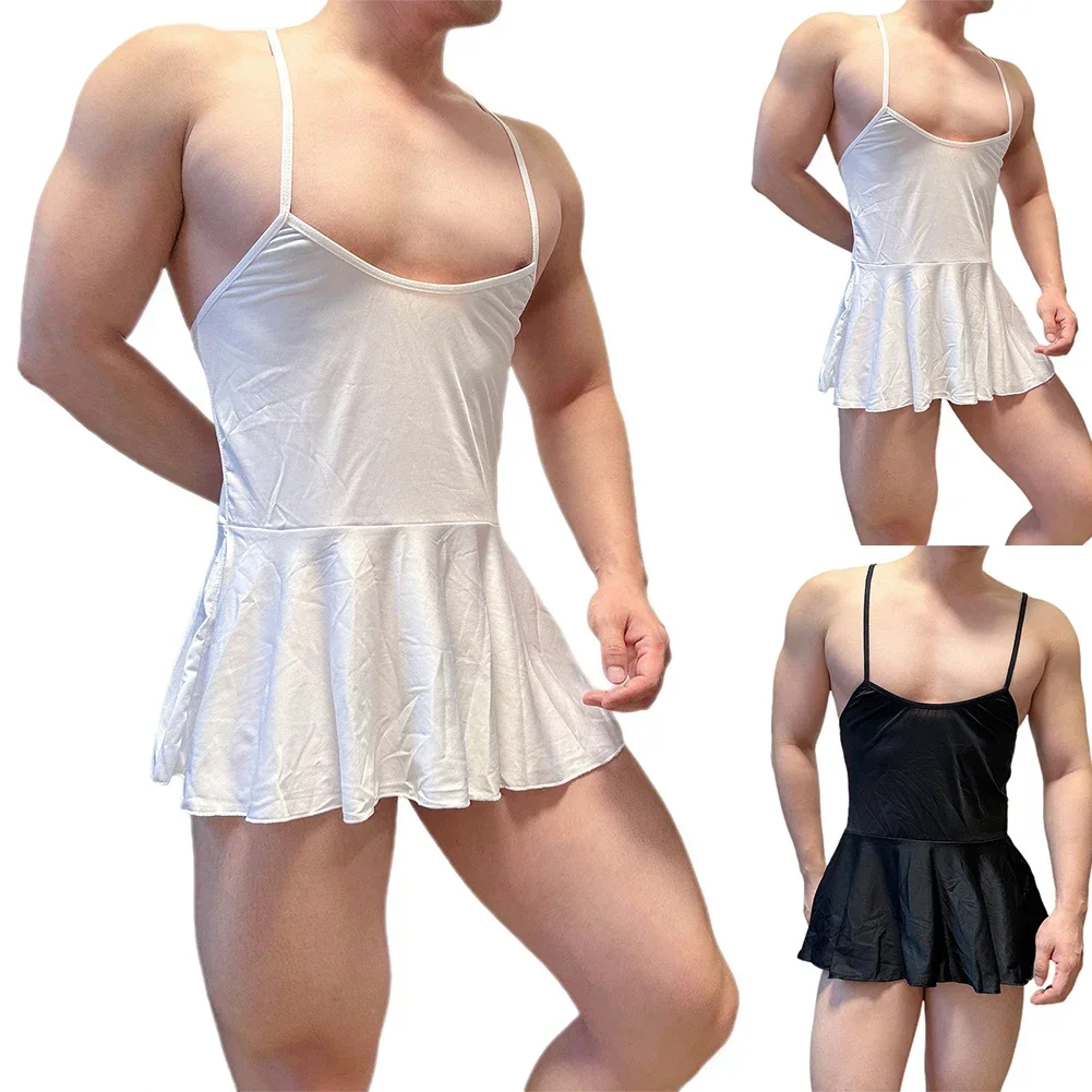 Мужское боди с вырезами, костюмы, платье без рукавов с открытой спиной, боди, нижнее белье, платье-комбинация для сна, сексуальная эротическая ночная рубашка для мужчин