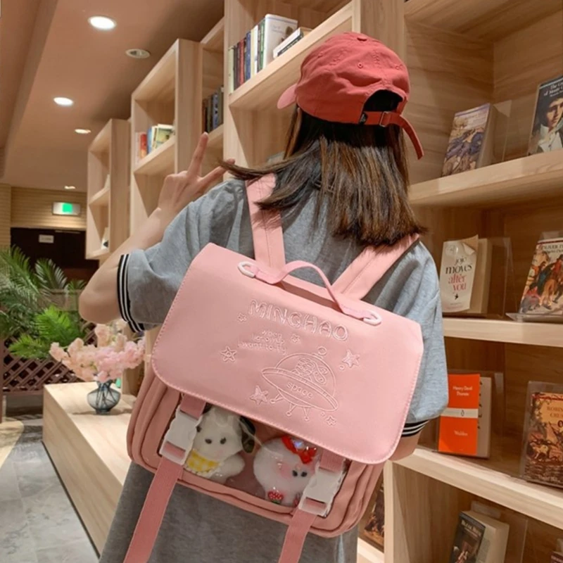 Borsa JK alla Zaino da scuola Borse da in nylon Borse per libri per donne ragazze