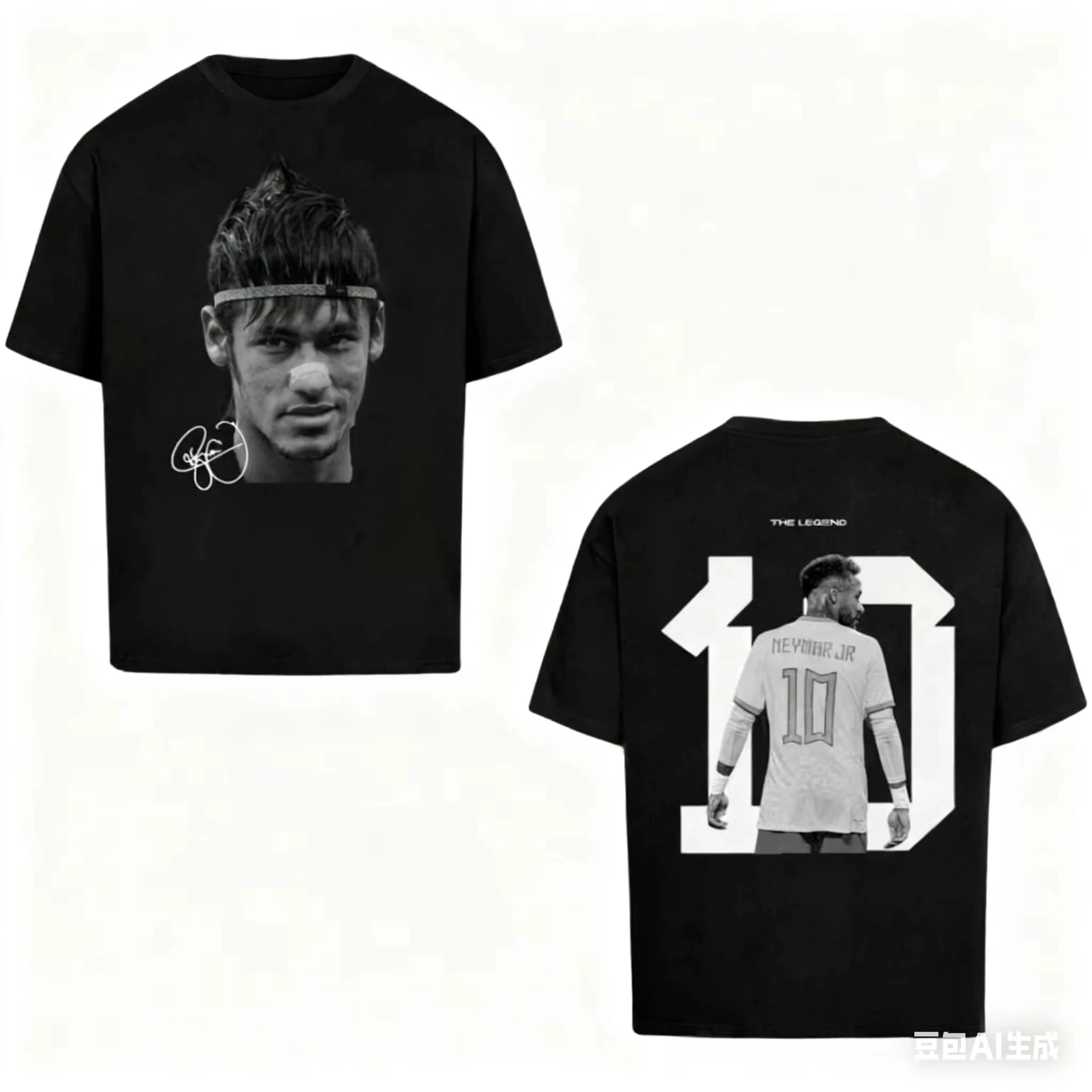 جديد وصول ملابس رجالي تي شيرت أوم نيمار JR كلاسيكيات نجم كرة القدم سوبر مطبوعة قصيرة الأكمام الجولة الرقبة Y2k