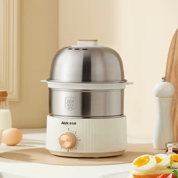 350W Electric Egg Boiler Breakfast Machine Automatic Steamer Egg Cookers Egg Custard Steaming Cooker with Timer Food Warmer 220V