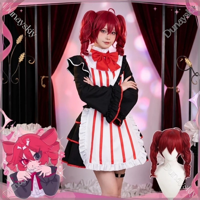 Tenue de cosplay Mesmerizer Red Stripe Maid Dress, nouvelle tenue Tetoto Step Right Up, costume de scène pour idole, Goth Lolita, Halloween, Carnaval