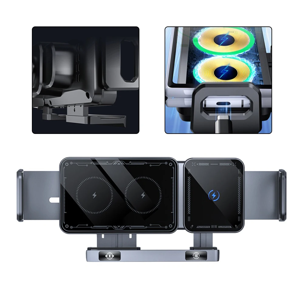 

1 шт., 15 Вт, беспроводное автомобильное зарядное устройство, крепление для Samsung Z Fold и Z Flip ABS, беспроводное автомобильное зарядное устройство, держатель, бытовая электроника