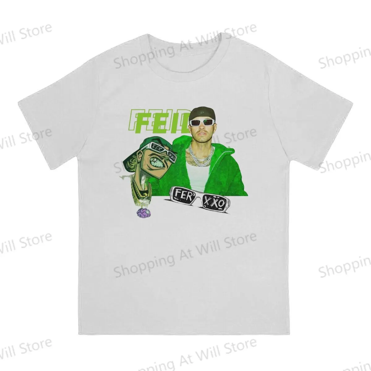 Summer men's and women's casual T-shirts Rapper Feid Music Album ferxxo Graphic Round neck short sleeved T-shirt Street Clothing