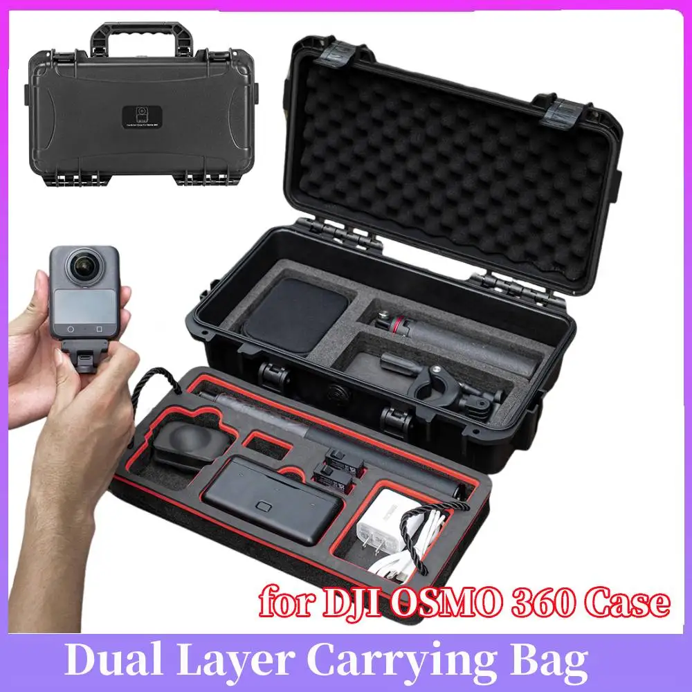 

Защитный дорожный кейс с плечевым ремнем и портативным водонепроницаемым боксом для хранения аксессуаров DJI OSMO 360