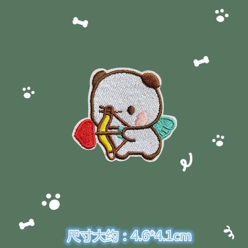 Bubu Yier زوجين أنيمي بقع للملابس لطيف ذاتية اللصق التصحيح الحديد على التطريز DIY بها بنفسك بقع على الملابس زين الأقمشة