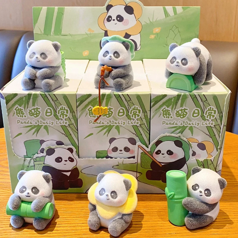 

The Panda Daily Series Embroidered Resin Blister Card Set Is Suitable For Desktop Decoration Birthday Gifts Or Collection Items