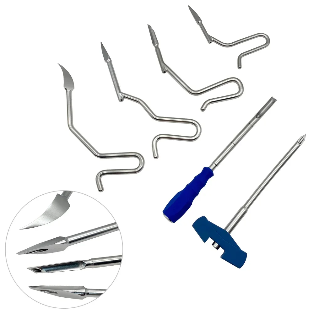 Instrumento ortopédico intramedular, dispositivo de abertura de buraco oco para fêmur tibia, abridor de fio guia de cone autoclavável