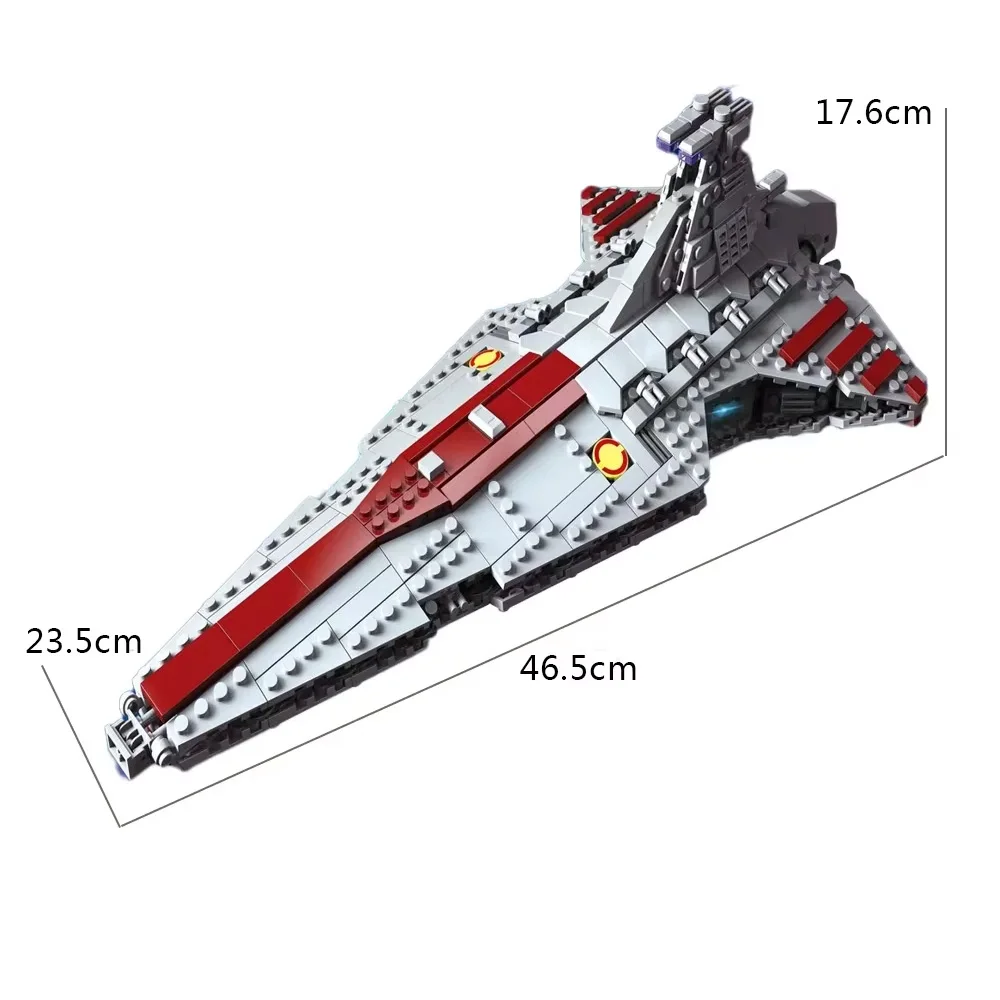 High-tech Moc Venator Attack Cruiser Fighter Destroyer Brick Technical Model Blocks Space Ship Combination Building Block Toys