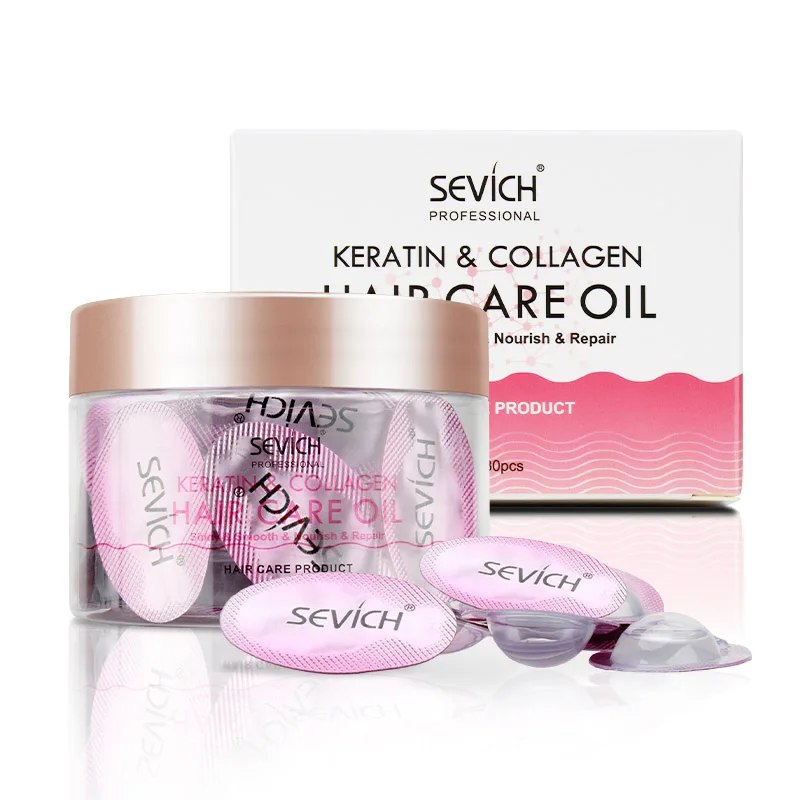 

Sevich Collagen Nourishing Hair Capsules Smoothing Frizzy Deep Repair Dry Hair Care Products Keratin Hair Treatment Oil