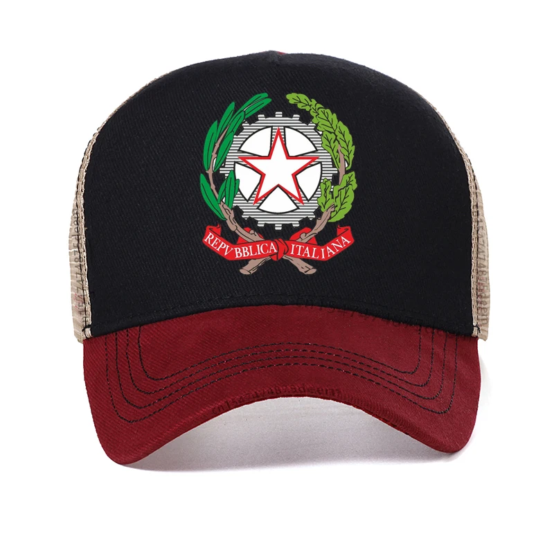 

Repubblica Italiana Coat Of Arms Baseball cap summer fashion Men Women hat outdoors Mesh Breathable Trucker hats