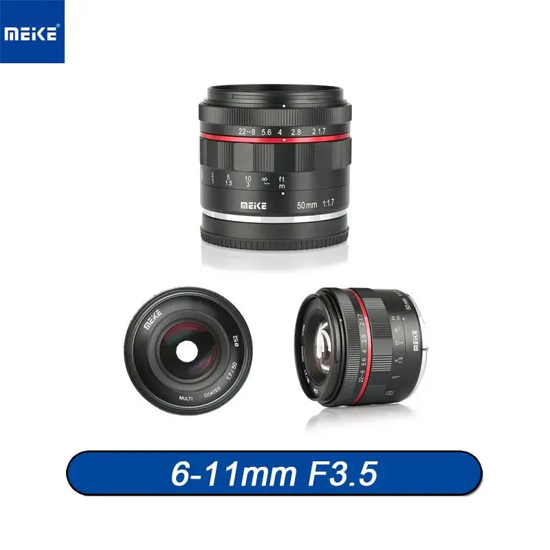 MEKE 50mm F1.7 Large Aperture Full Frame Manual Focus Lens for Nikon Canon Sony E Fuji M4/3 Mirrorless Camera