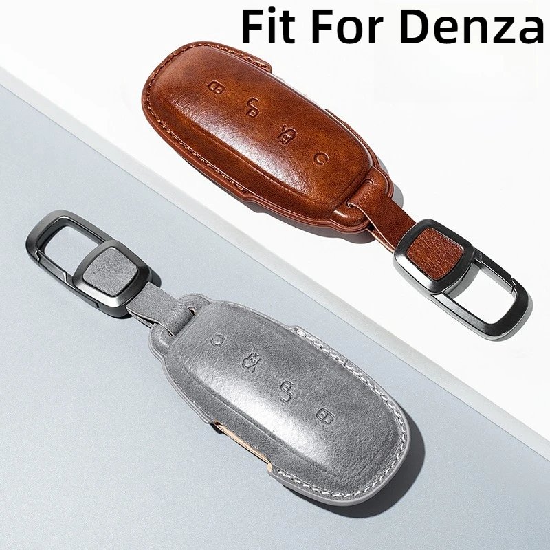 

Fit For Denza D9 DM-i EV N7 2022 2023 Car Key Card Holder NFC Smart Card Case Suede Protective Shell