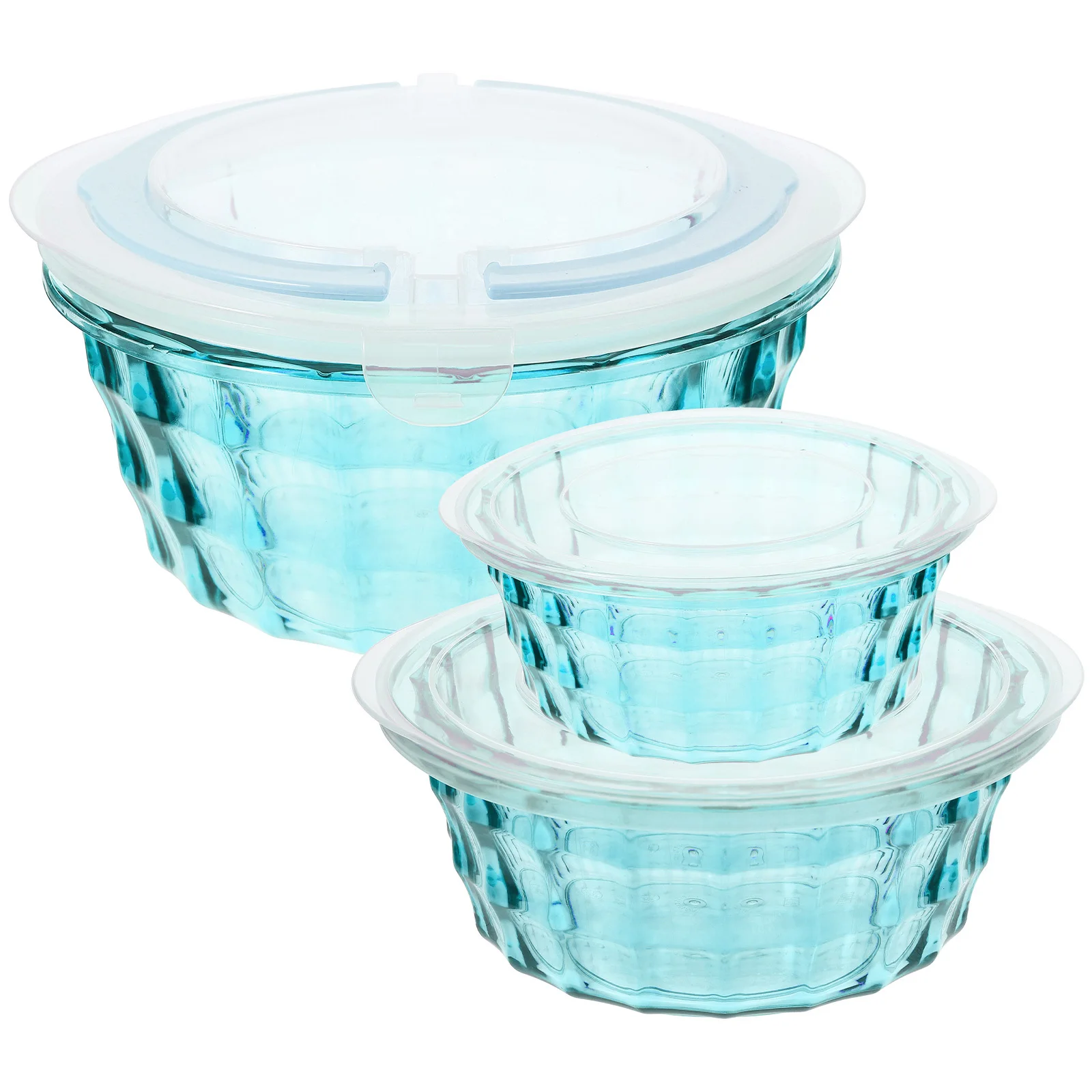 

3Pcs Food Storage Box Set Heavy Duty Sealing Containers for Salad Dry Cereals Soybean Grain Kitchen Pantry Organization