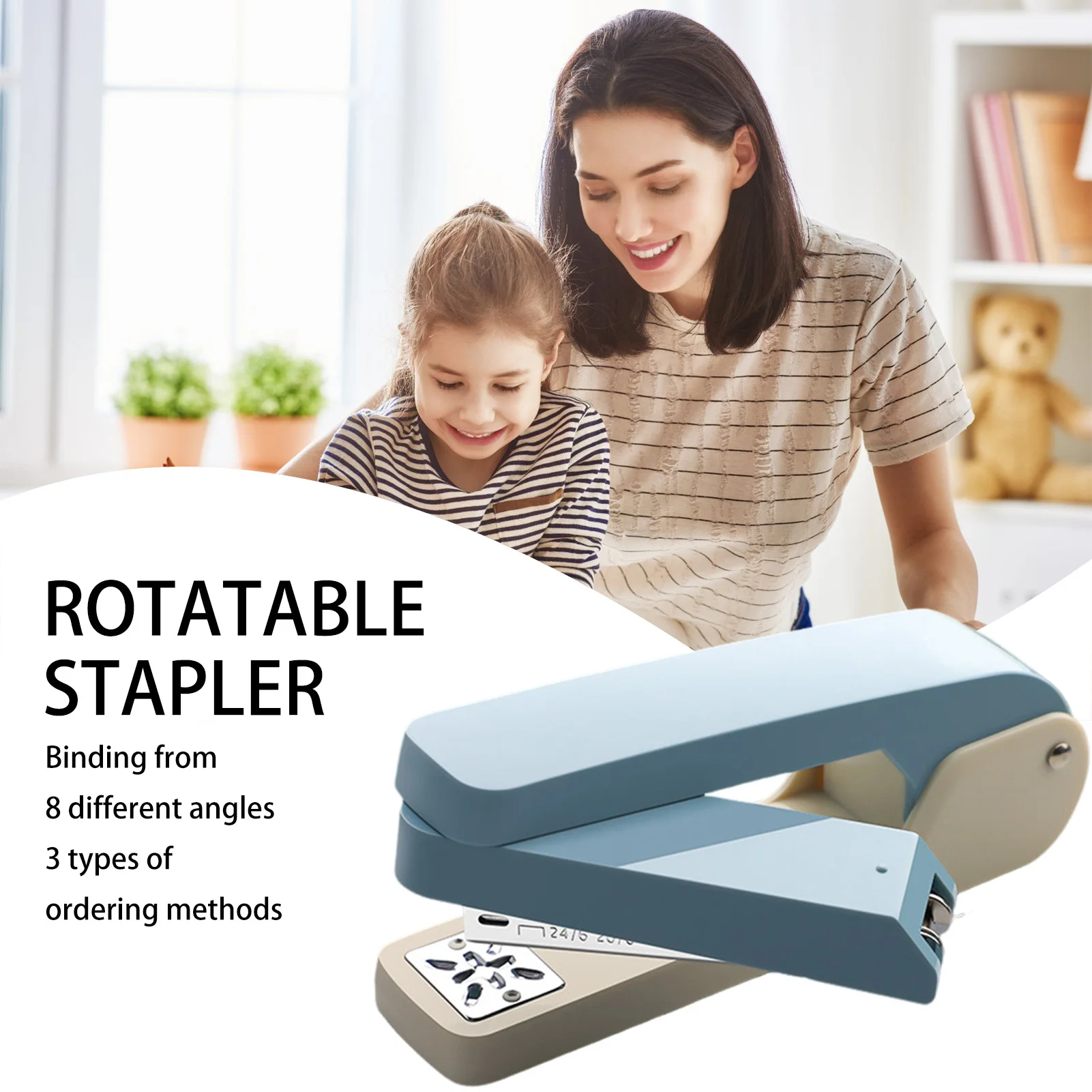 Rotating Stapler Student Stapler Large Office Thick Household Labor Saving Stapler With Sturdy And Convenient Can Be Order