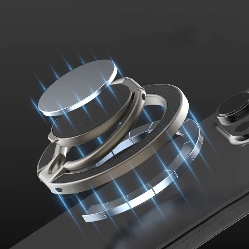 Магнитный держатель для телефона QGHAPPY 3-го поколения, магнитная розетка для кольца на палец для держателя кольца Magsafe для iPhone 17, 16,15, 14, 13, 12