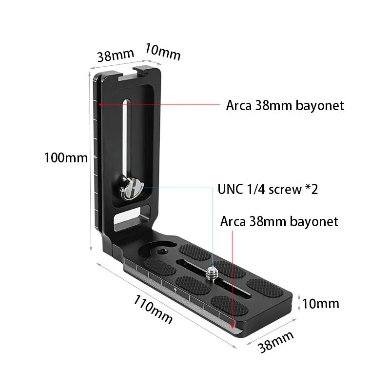 BEXIN CF02 new L plate aluminum alloy camera quick release L mounting adapter bracket for CamFi controller Arca Swiss camera