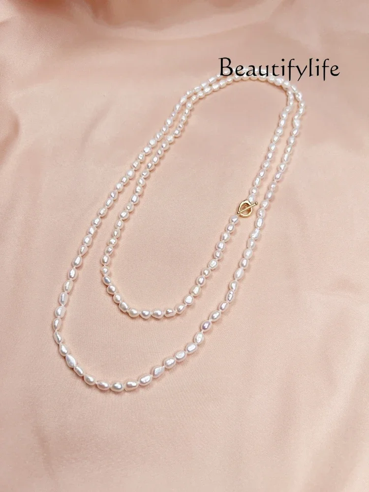 

Premium special-shaped pearl long sweater chain irregular natural freshwater pearl necklace