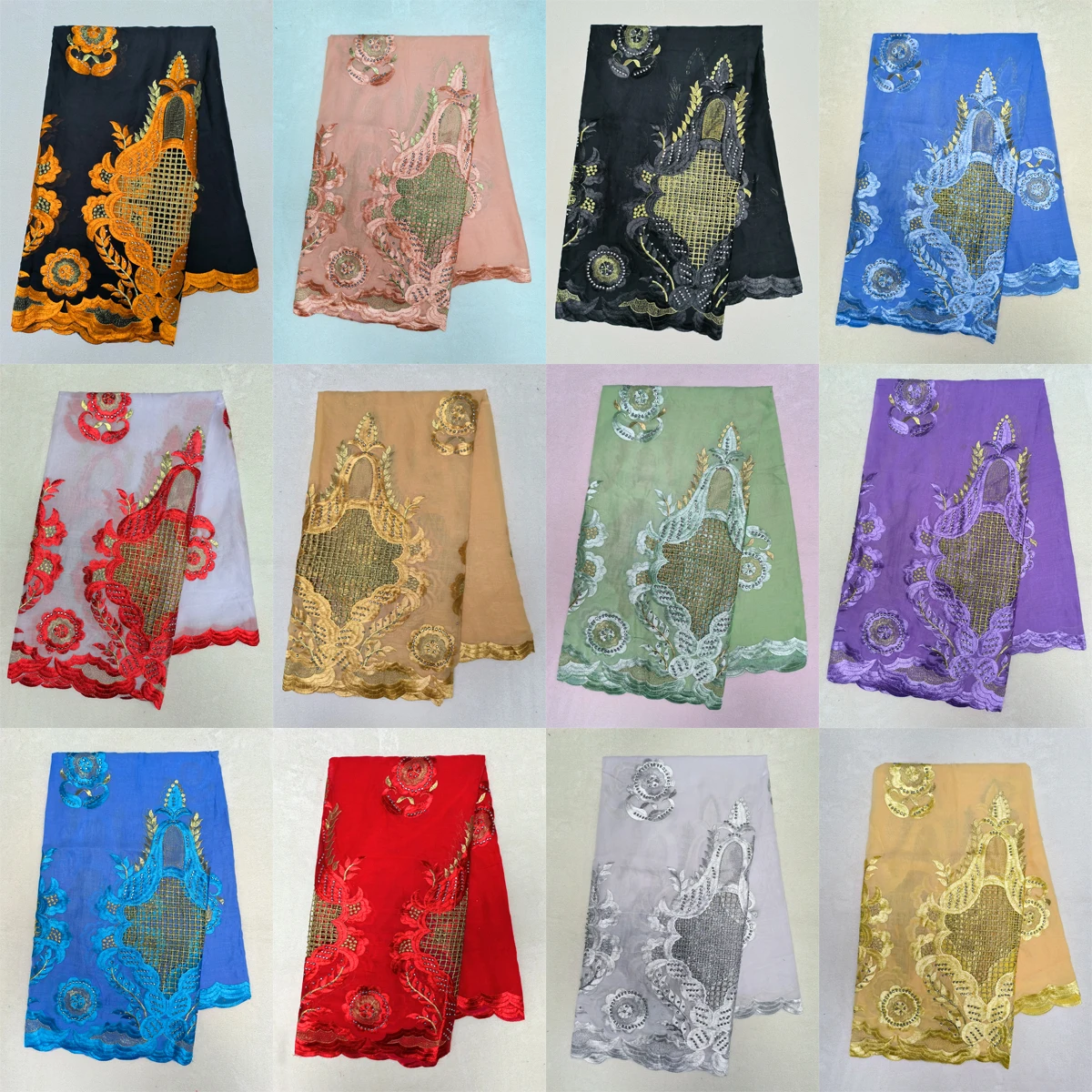 Muslim Prayer Scarf Femme Foulard Hijabs For Woman African Islam Cotton Embroider Diamonds Scarf Shawl 210x110cm 12 Colors