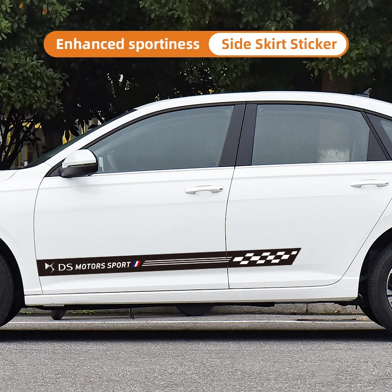 

Car Side Skirt Stickers DIY Stripe Racing Decal For DS SPIRIT DS4S DS5 5LS DS3 DS4 DS6 DS7 DS9 WILD RUBIS Deesse