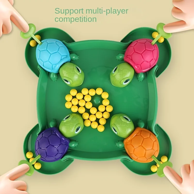 1 Set Hungry Turtle Pacman Game, Parent-Child Interactive Multiplayer Tabletop Game Puzzle Toys, Perfect Holiday Gift Set