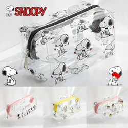 Snoopy Cartoon Makeup Bag Girls Japanese trasparente Travel multifunzionale borsa da toilette di grande capacità astuccio carino