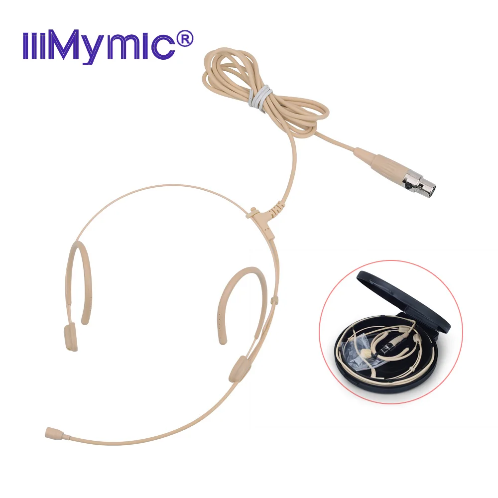 iiiMymic Headset Microphone For AKG Samson Wireless BodyPack Transmitter Telescopic Change Right or Left