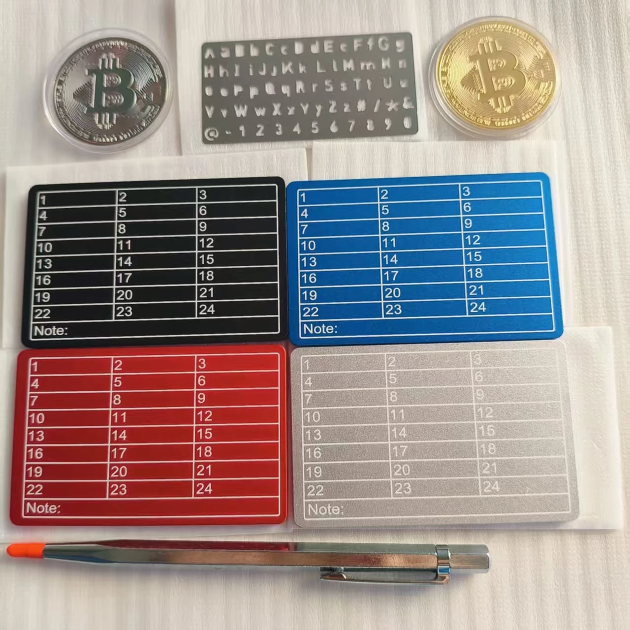 

Набор из 5 аксессуаров для безопасности, подходящих для хранения пароля Dogecoin с биткойнами, криптовалютой, совместимого со всеми BIP39