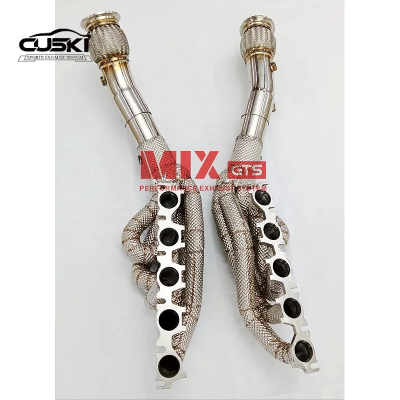 High Flow Automotive Exhaust Modification Parts--Performance Manifold Downpipe For Audi R8 v8 v10 4.2L 5.2L 2010 car exhaust duc