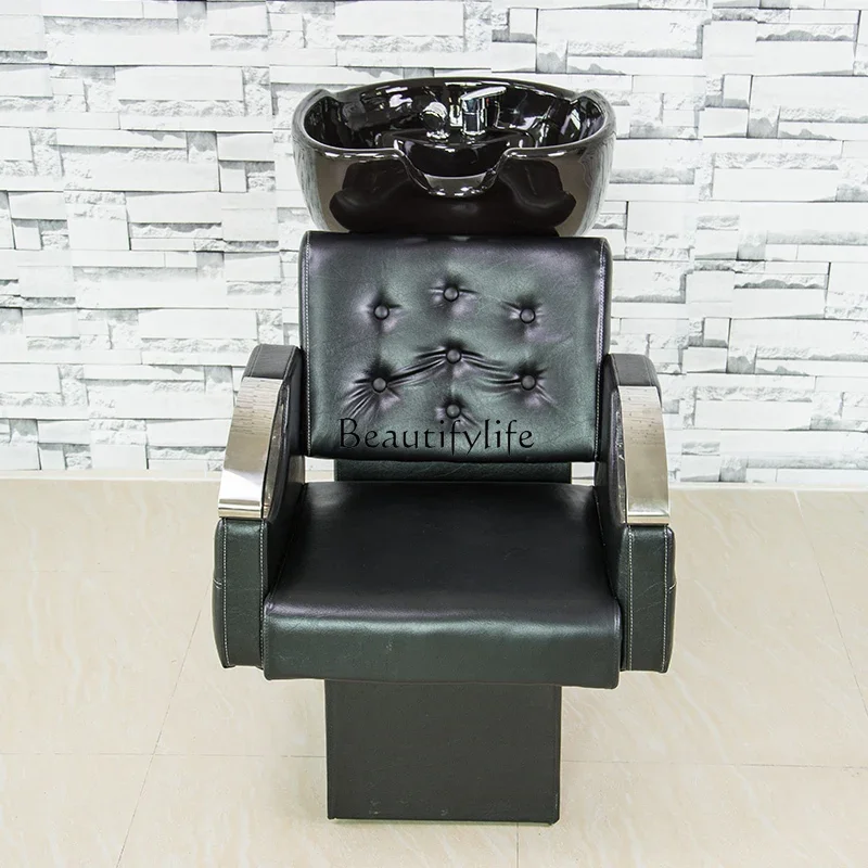 02Sitting Lying Half Flush Shampoo Chair