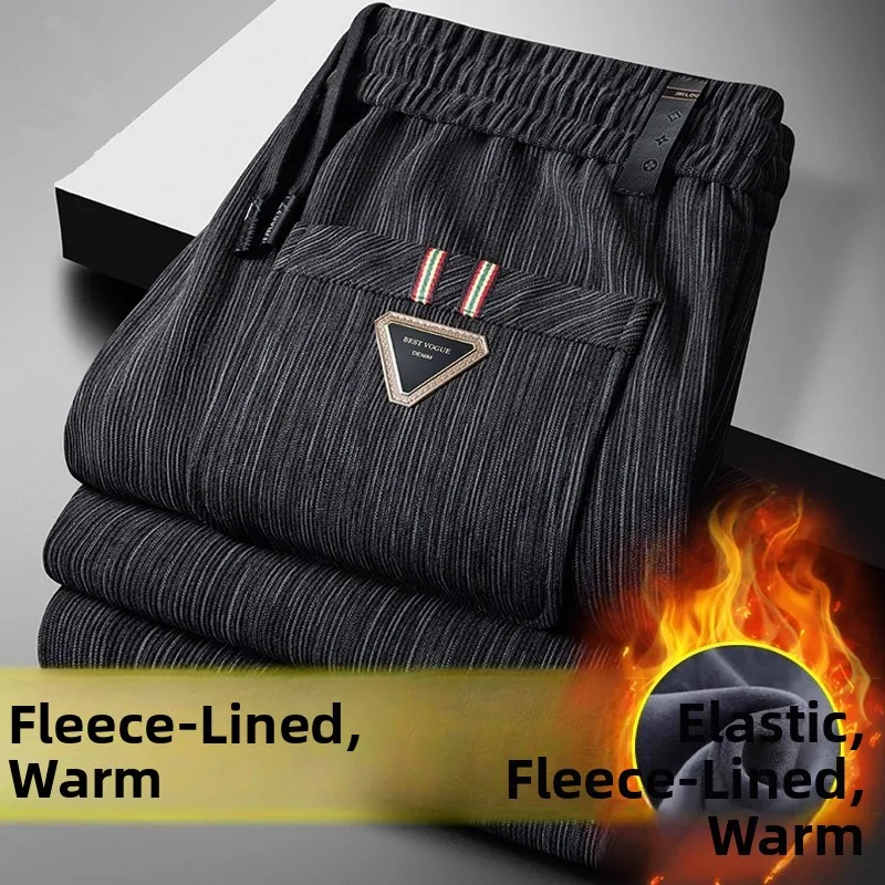 

Мужские вельветовые брюки для отдыха Thiened Fce, теплые прямые брюки, свободные повседневные брюки, осенне-зимние расслабляющие брюки