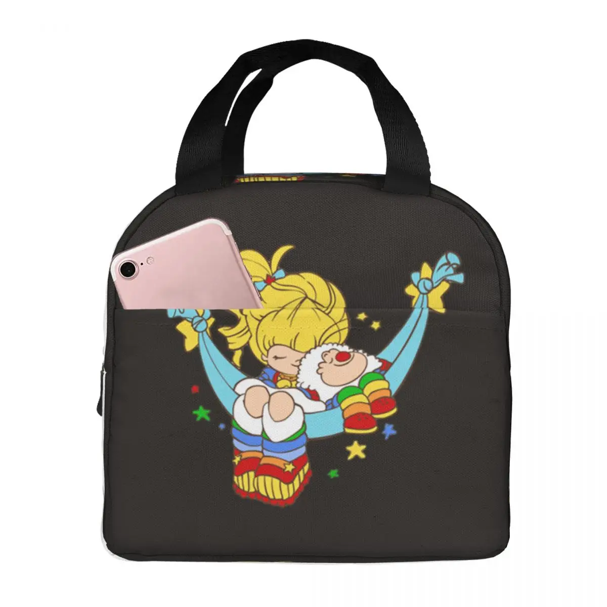 Rainbow Brite Lunch Bags Insulated Bento Box Lunch Tote Resuable Picnic Bags Thermal Bag for Woman Student Office