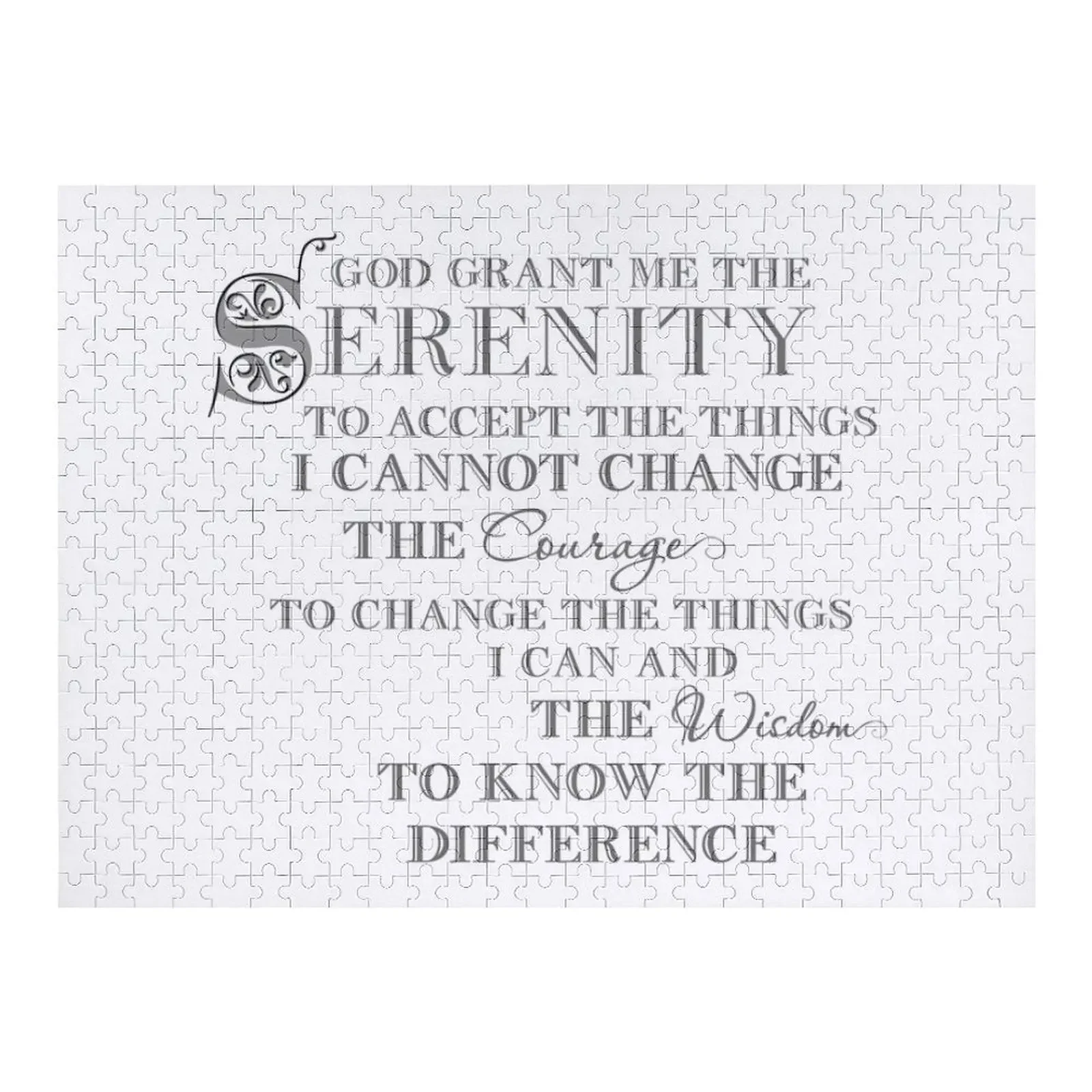 

Serenity Prayer Jigsaw Puzzle Baby Toy Anime Diorama Accessories Puzzle