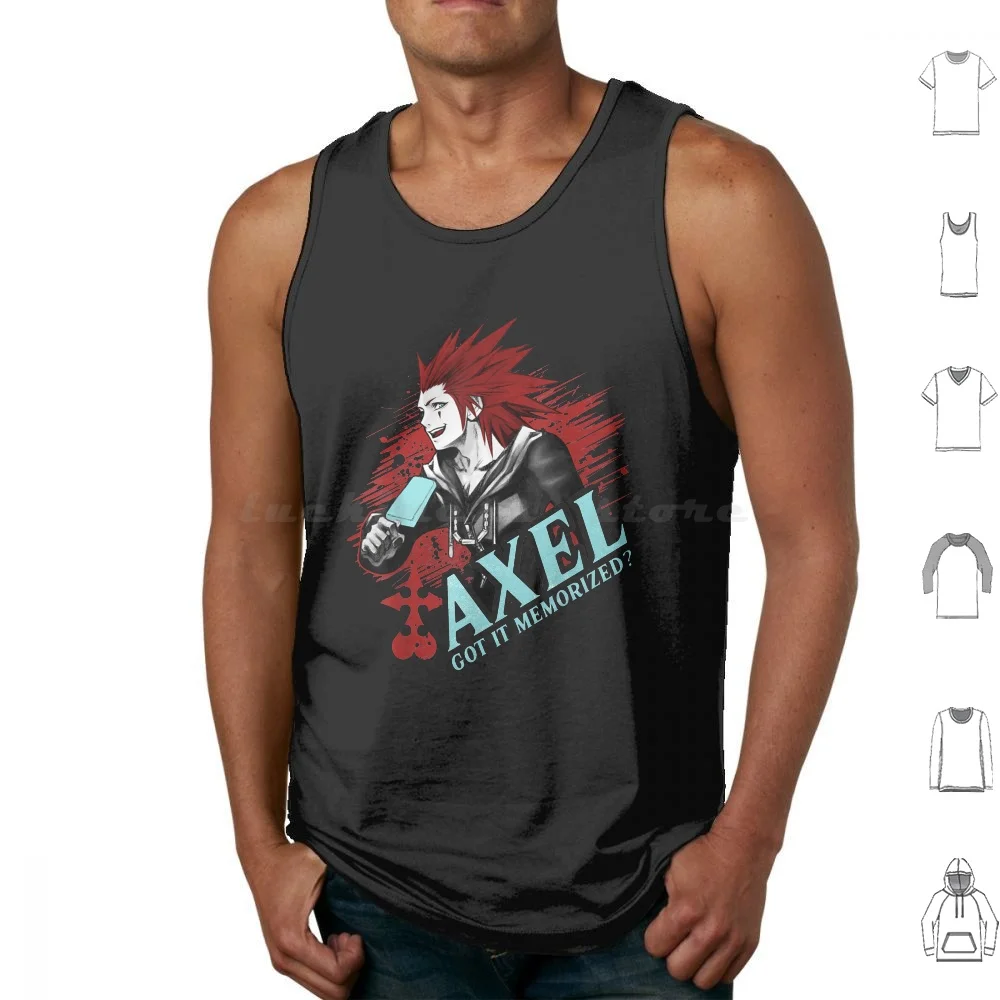 Kingdom Hearts Axel Got It Memorized T-Shirt Tank Tops Print Cotton Kingdom Hearts Axel Got It Memorized