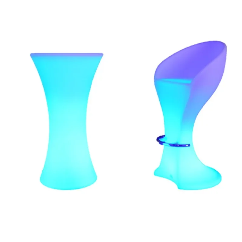 Tall Small Waist Bar Tables and Chairs KTV Luminous Bar Outdoor Activities Exhibition Remote Control 16-Color Cocktail Table