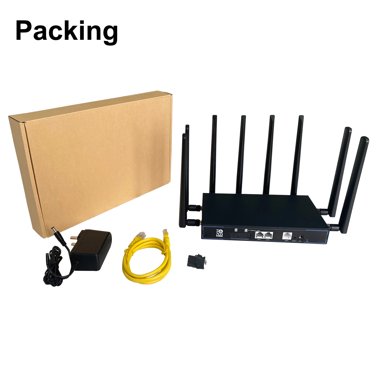 Zbtlink 5G-Router 3000 Mbit/s WLAN mit 8 Antennen SIM-Kartenschnittstelle LAN-Hotspot Heim-WLAN-Router mit Watchdog-Funktion