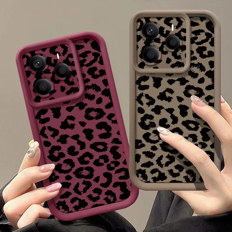 ليوبارد طباعة نمط لينة جراب هاتف ل Xiaomi Poco X7 X6 F6 X5 Pro ل Poco M6 برو C65 للصدمات غطاء سيليكون من البولي يوريثان Fundas