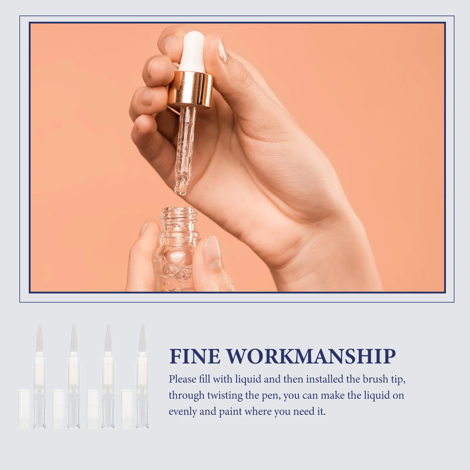 

4pcs Nail Polish Filling Pen Empty Brush Pen Cosmetics Liquid Container Twisting Makeup Tool For Eyelash Growth Oil Nail Art