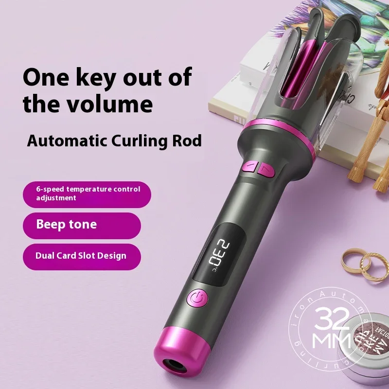 

Automatic Curling Iron 32MM Double SlotNegative Ion Portable HairCurler ConstantTemperature Anti HotStyler forTravelcurling iron