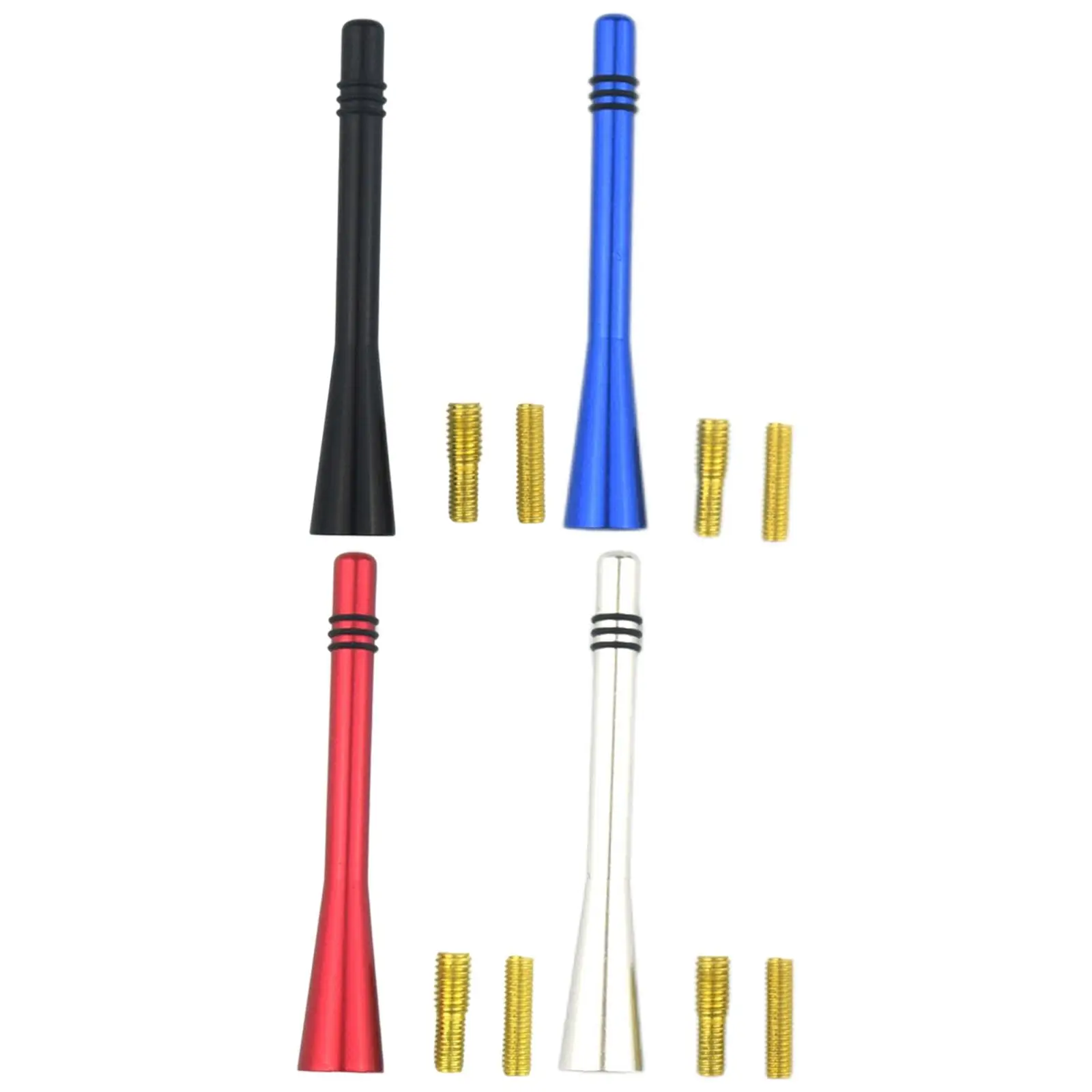 Auto Car Roof Radio Antenna, with Screw Black Aluminum Alloy 3