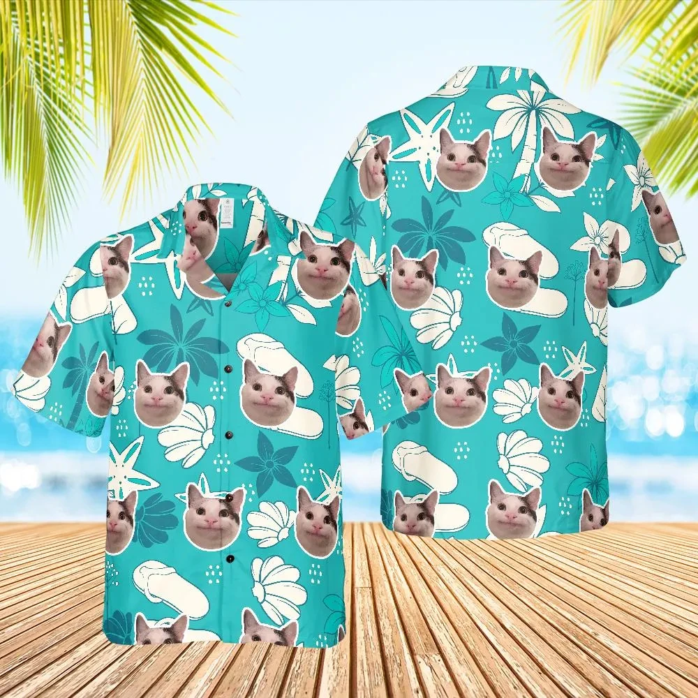 

Горячие рубашки с рисунком кошачьего лица для одежды унисекс, забавный дизайн, блузка с лацканами, поддержка индивидуальной пляжной рубашки, 19800, гавайские топы для отпуска