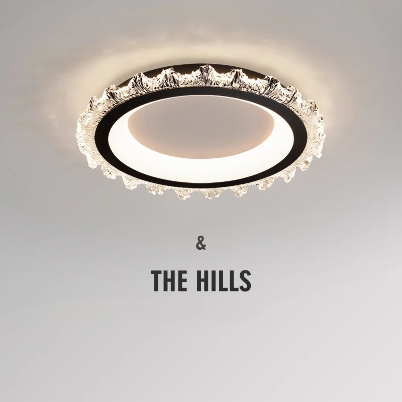 Nordic Minimalist Ice Cracked Bedroom Ceiling Light Modern Luxury High-end Remote Control LED Lamp Dining Room Bedroom Light