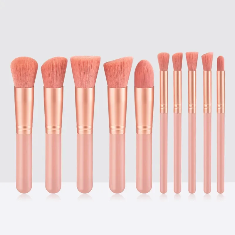 10PCs Minin Makeup Brush Set Cosmetict Makeup For Face Make Up Tools Women Beauty Professional Foundation Blush Eyeshadow