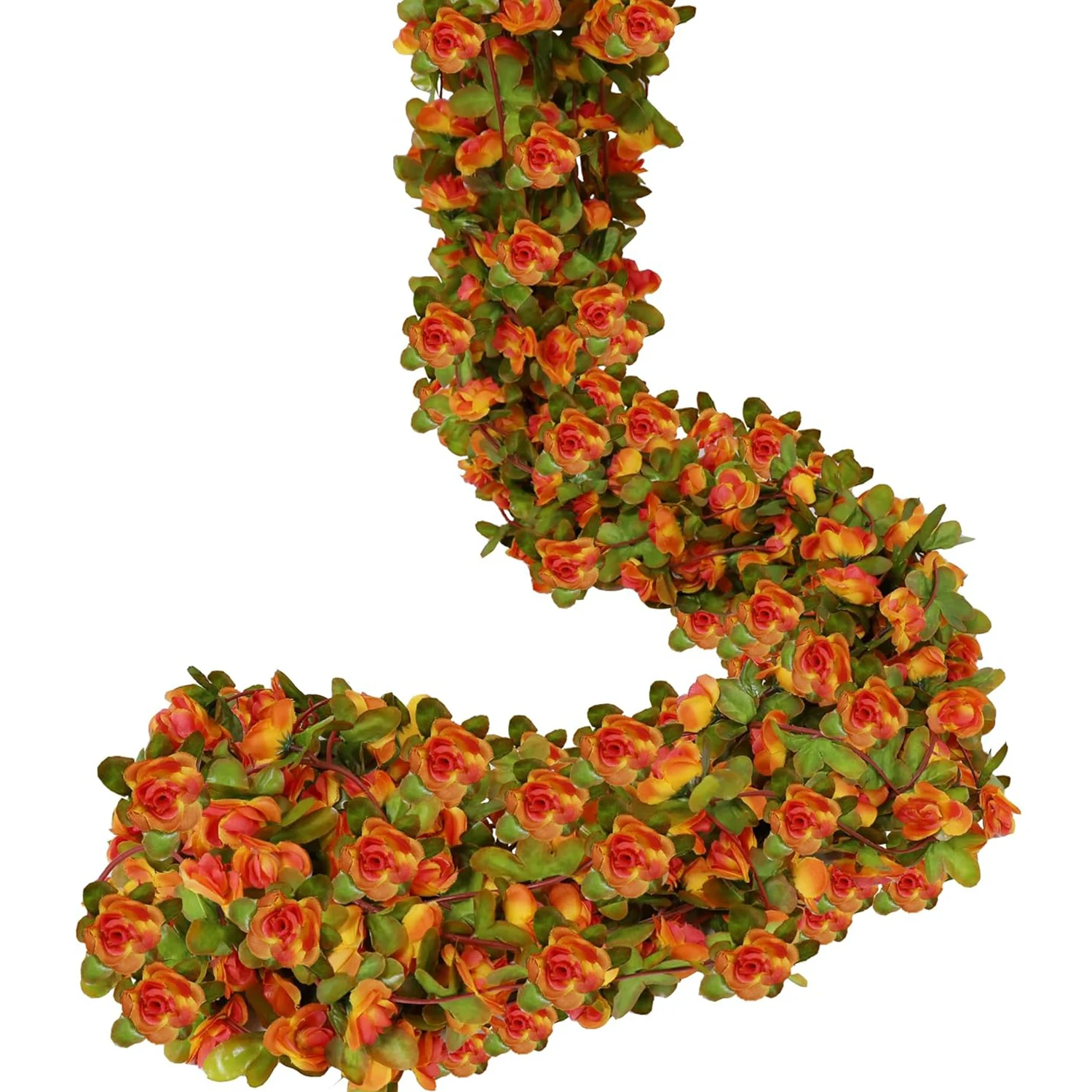 

15PCS Artificial Flowers Rose Wedding Home Room Table Decor Outdoor Garden Arch Wall Christmas Rattan DIY Fake Plants Vine Props