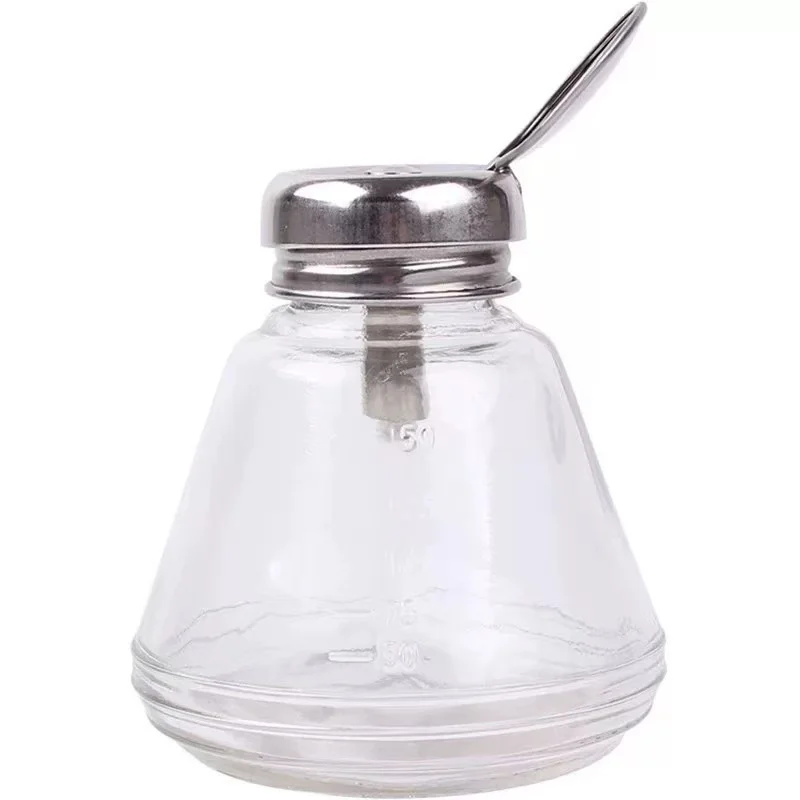 150ml anti-static and anti-corrosion glass alcohol bottle dispenser with nozzle bottle pressure pump