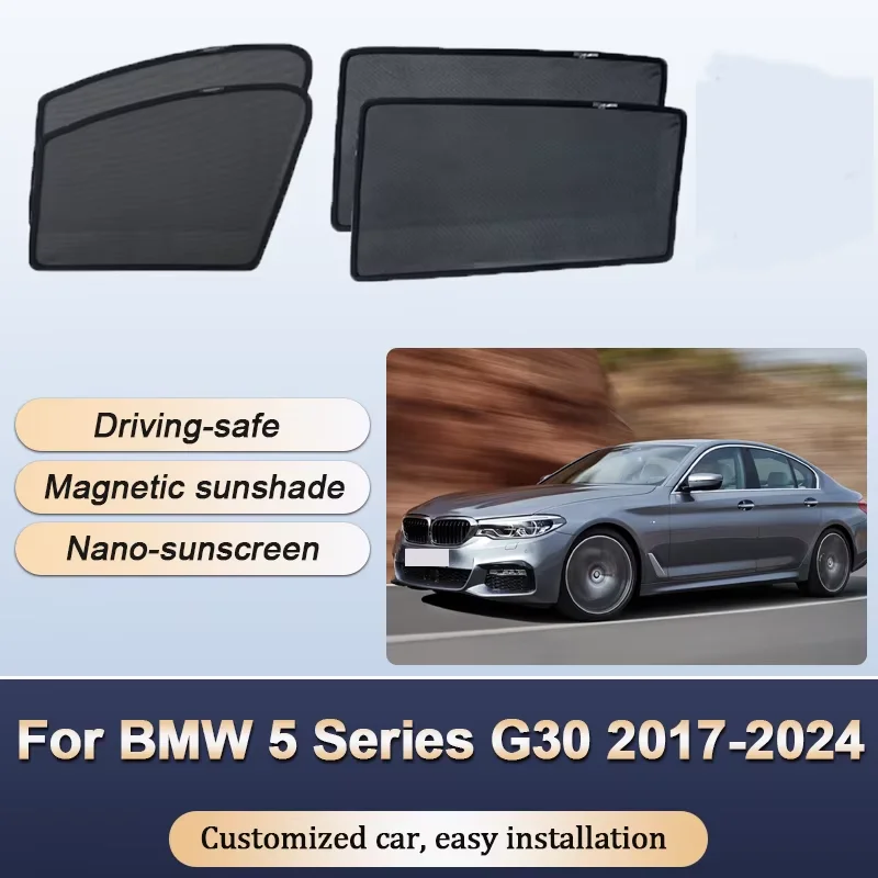 

Солнцезащитные козырьки для BMW 5 серии G30 2017 2018 2019 2020 2021-2024 Солнцезащитные козырьки с магнитной теплоизоляцией, оконный козырек, автомобильные аксессуары