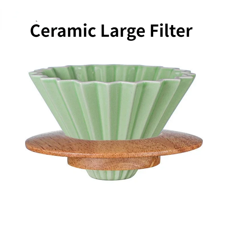 Ceramic/wooden V Style Set Coffee Dropper  Reusable Filter Glass Coffee Filter Reusable Filter Tool Glass