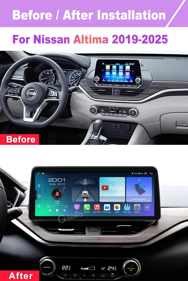 12.3 inch Touch QLED Screen Android 16 Auto Wireless Apple CarPlay Head Unit for Nissan Altima Teana 2019 2020 2021 2022 2023 In Dash GPS Navigation Audio Video Sound system Multimedia 12.3 inch Touch QLED Screen Android 16 Auto Wireless Apple CarPlay Head Unit for Nissan Altima Teana 2019 2020 2021 2022 2023 In Dash GPS Navigation Audio Video Sound system Multimedia