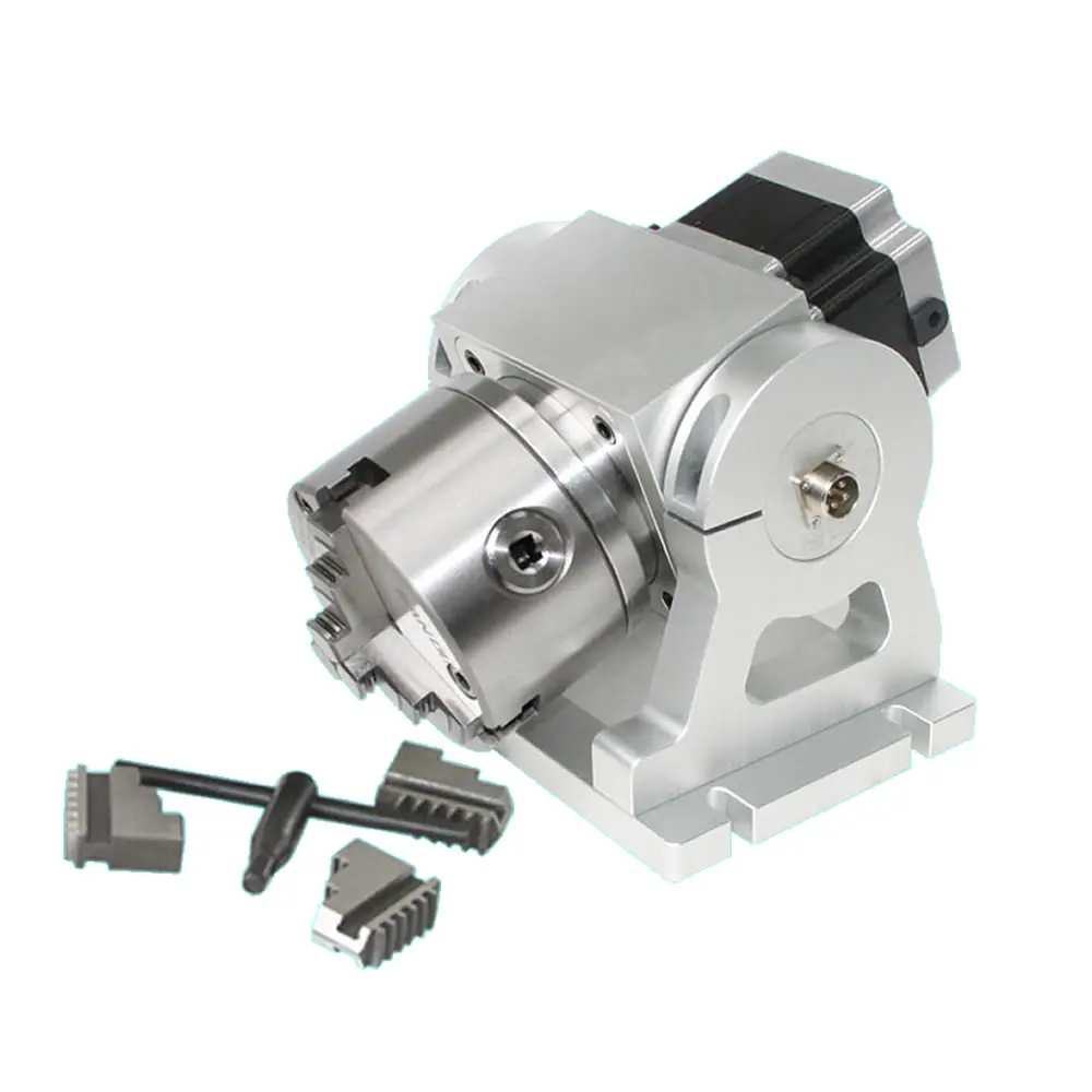 

For CNC Planetary Reducer A 4th Rotary Axis 3 Jaw Chuck 100mm NEMA 34 Speed Reducing Ratio 10:1 CNC Laser Engraving Machine Tool